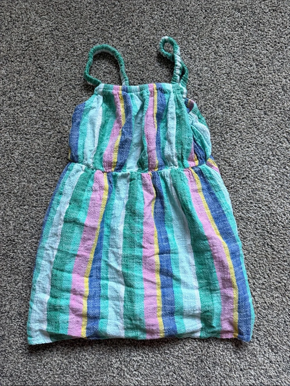 Cat & Jack - Girls' Striped Tank Dress in Teal, Pink & Blue
